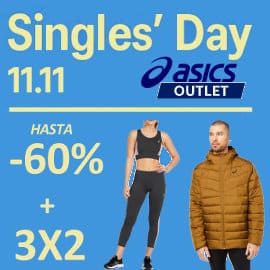 Singles Day en Asics Outlet, ropa deporte de marca barata, ofertas en ropa deportiva,