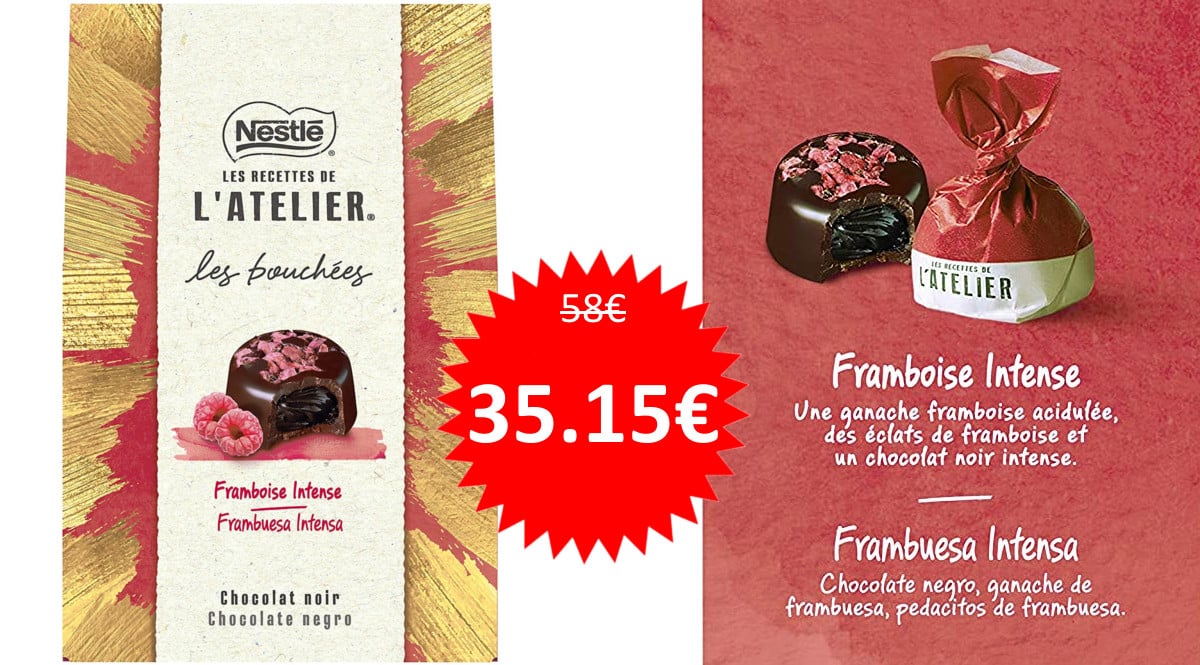Bombones Nestlé L'Atelier Frambuesa baratos. Ofertas en regalos de Navidad, regalos de Navidad baratos, chollo