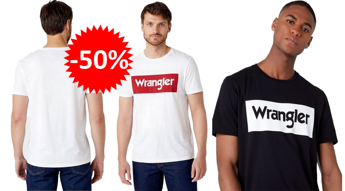 Camiseta Wrangler Logo barata. Ofertas en ropa de marca, ropa de marca barata