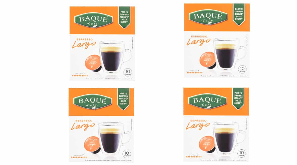 Cápsulas de café Baqué largo compatibles con Dolce Gusto, cápsulas de café baratas, ofertas supermercado, chollo