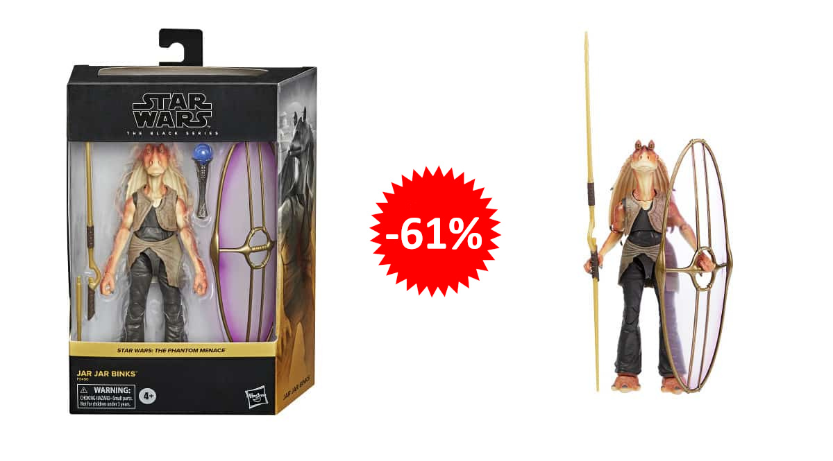 Figura Jar Jar Binks barata, juguetes baratos, ofertas en Star Wars chollo