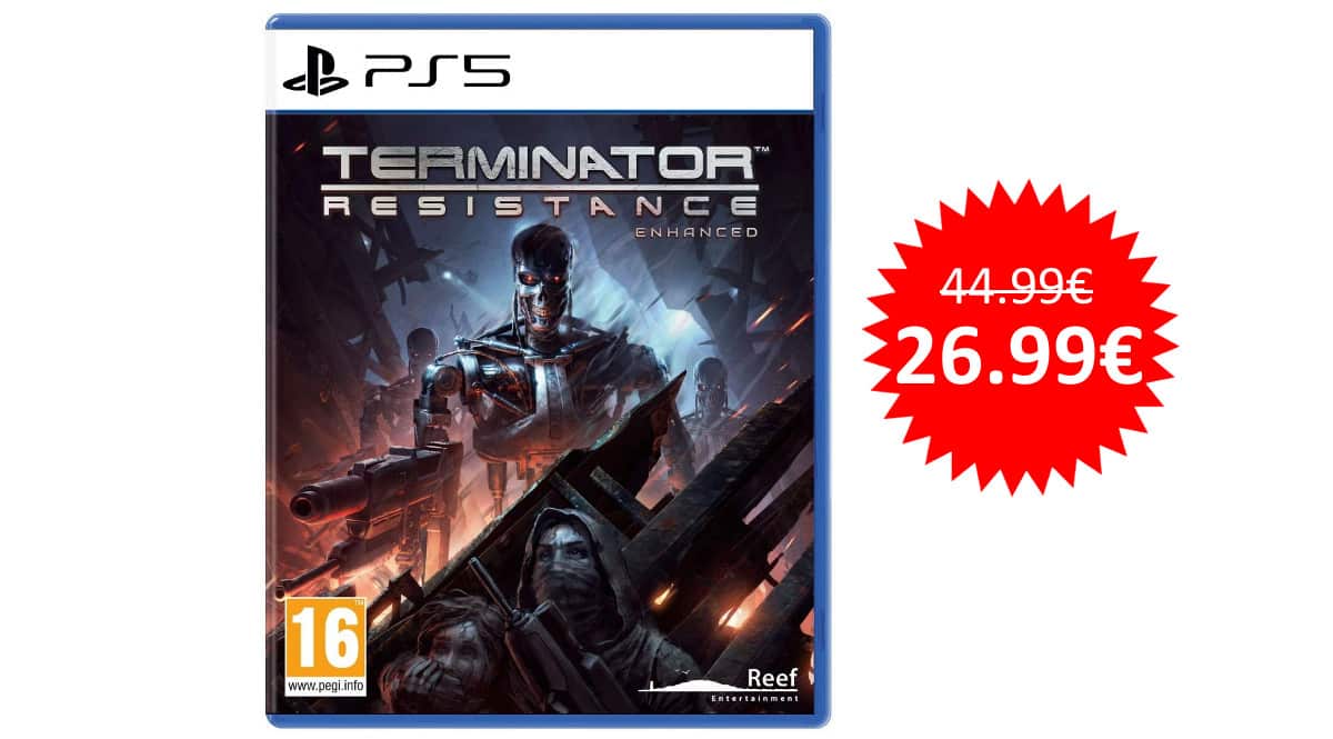 ¡Precio mínimo histórico! Juego para PS5 Terminator Resistance Enhanced Standard Edition sólo 26.99 euros.