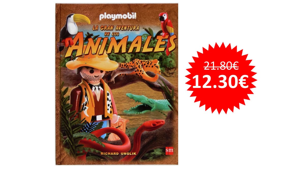¡Precio mínimo histórico! Libro Playmobil: La Gran Aventura de los Animales sólo 12.30 euros.