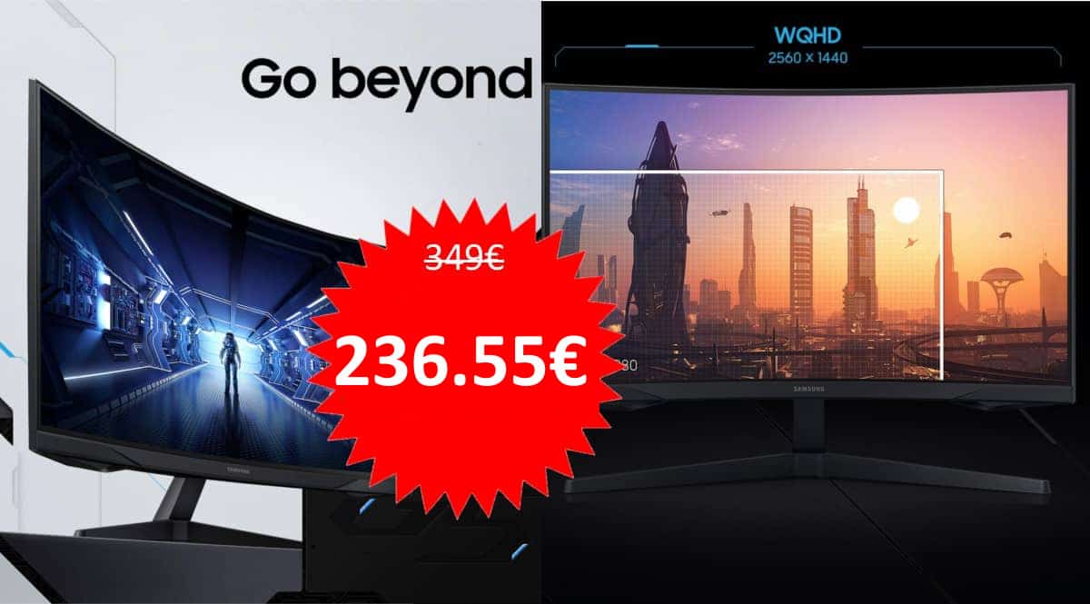 ¡Código descuento! Monitor de 32″ Samsung LC32G55TQWRXEN sólo 236 euros. Ahórrate 112 euros.