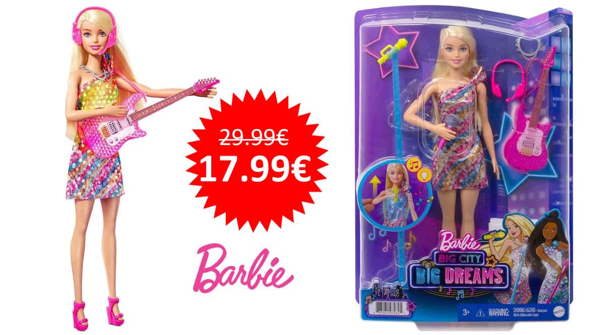 ¡Precio mínimo histórico! Muñeca Barbie Malibú sólo 17.99 euros.