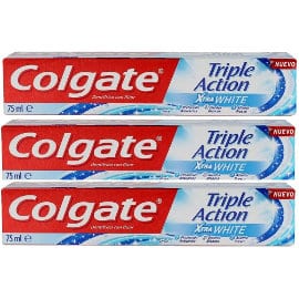 Pasta de dientes Colgate Triple acción White barata, pasta de dientes de marca barata, ofertas en supermercado