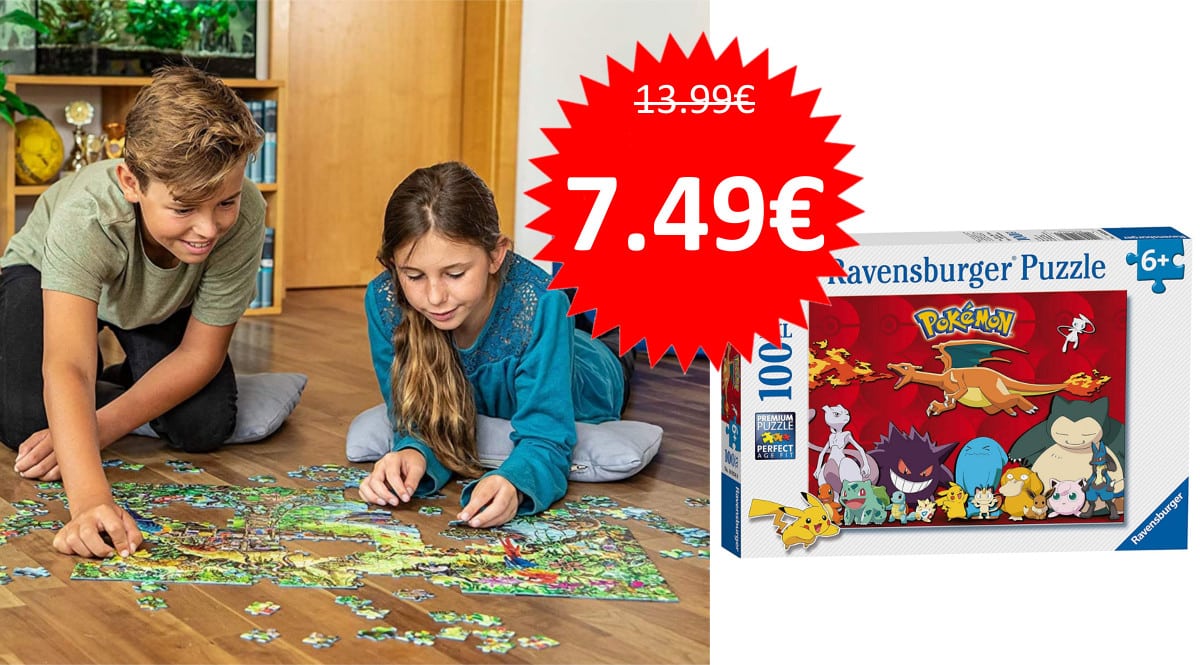 Puzzle Ravensburger Pokémon 100 piezas baratos. Ofertas en puzzles, puzzles baratos, chollo