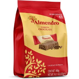 Turrón de chocolate en porciones El Almendro barato, turrón de chocolate barato, ofertas en supermercado