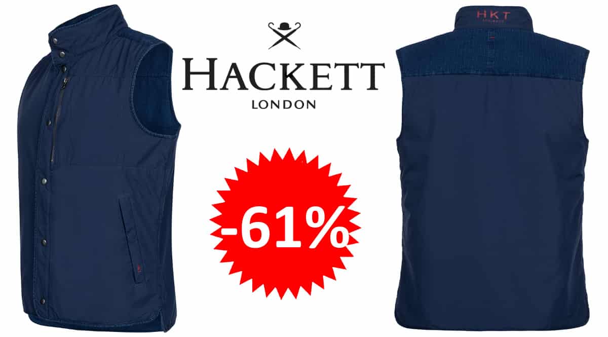 Chaleco para hombre Hackett London barato, chalecos de marca baratos, ofertas en ropa, chollo