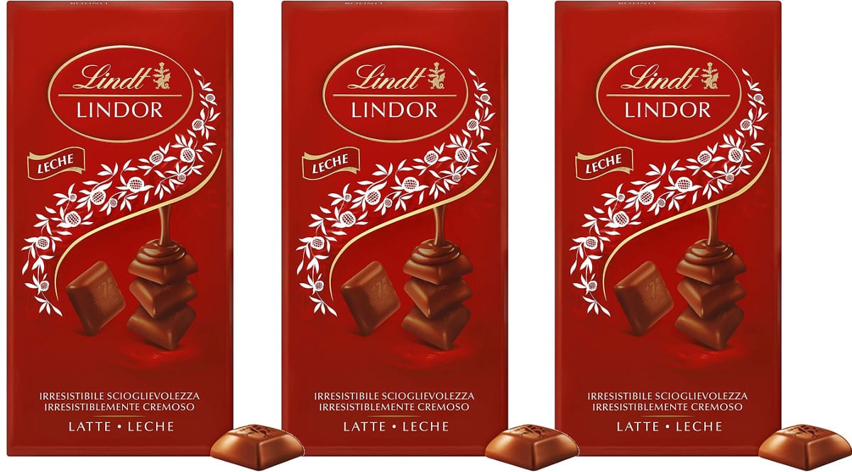 Chocolate con leche Lindt Lintor barato, chocolate de marca barato, ofertas en supermercado, chollo