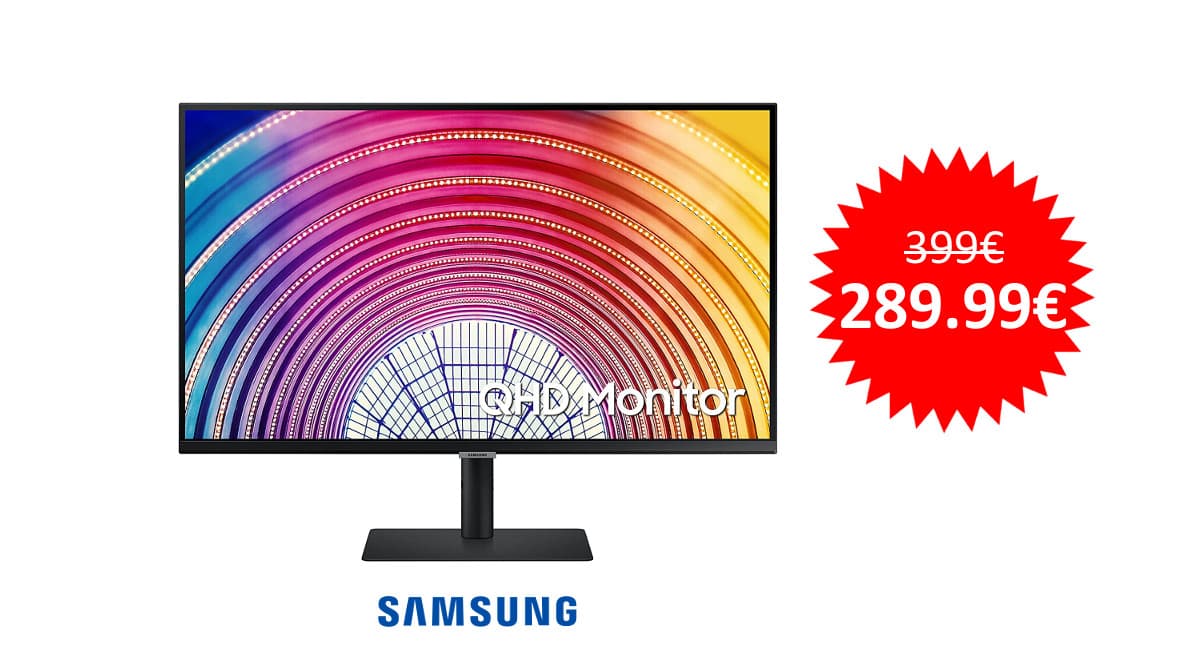 ¡¡Chollo!! Monitor Samsung S32A600NWU de 32″ LED QHD sólo 289 euros. Te ahorras 109 euros.