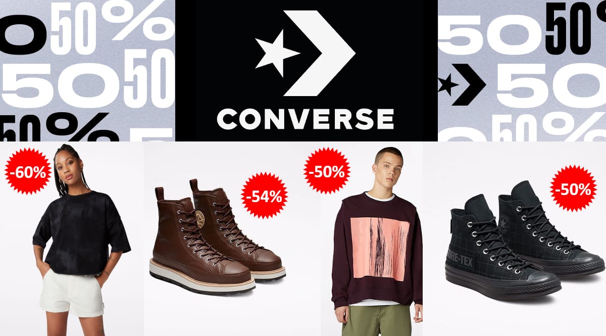 Rebajas en Converse, ropa de marca barata, ofertas en calzado chollo