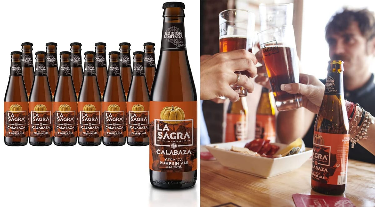 12 botellines de cerveza La Sagra Calabaza baratos. Ofertas en supermercado, chollo