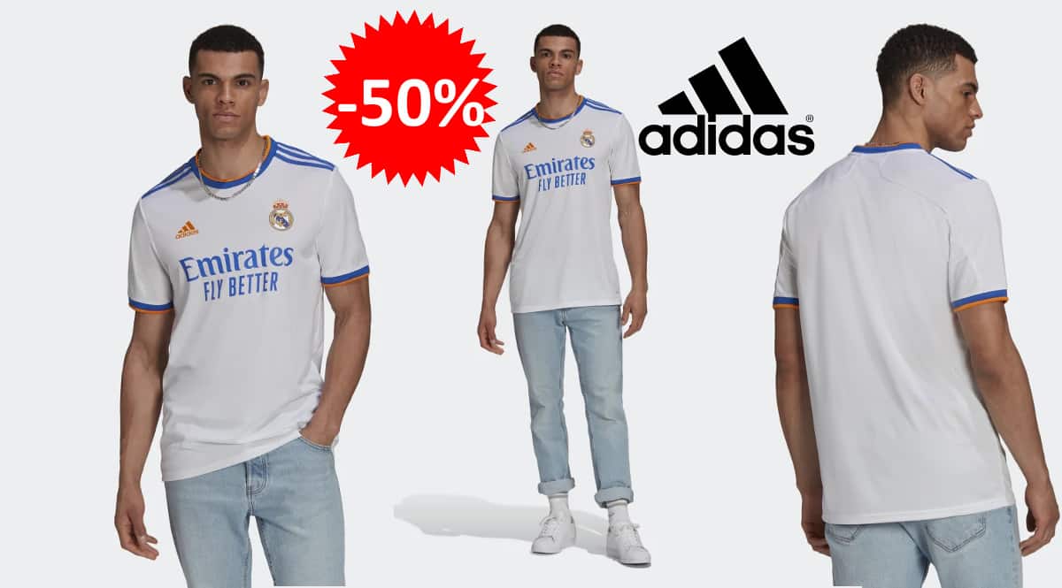 Camiseta Adidas Real Madrid 2021-2022 barata, camisetas de marca baratas, ofertas en ropa, chollo