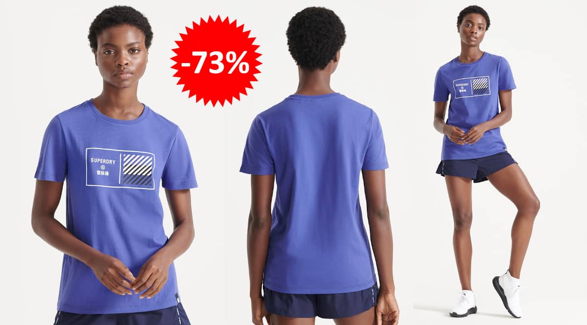 Camiseta Superdry Train Core barata, ropa de marca barata, ofertas en camisetas chollo