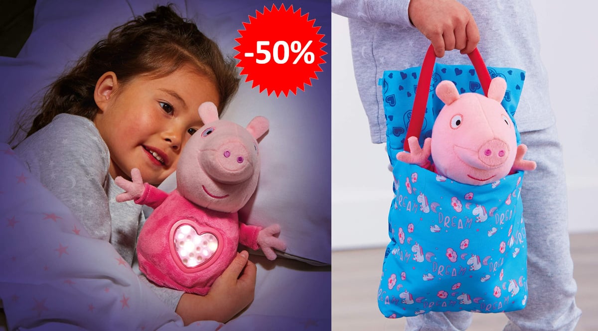 Peluche Peppa Pig fiesta pijamas barato, juguetes baratos, ofertas para niños chollo