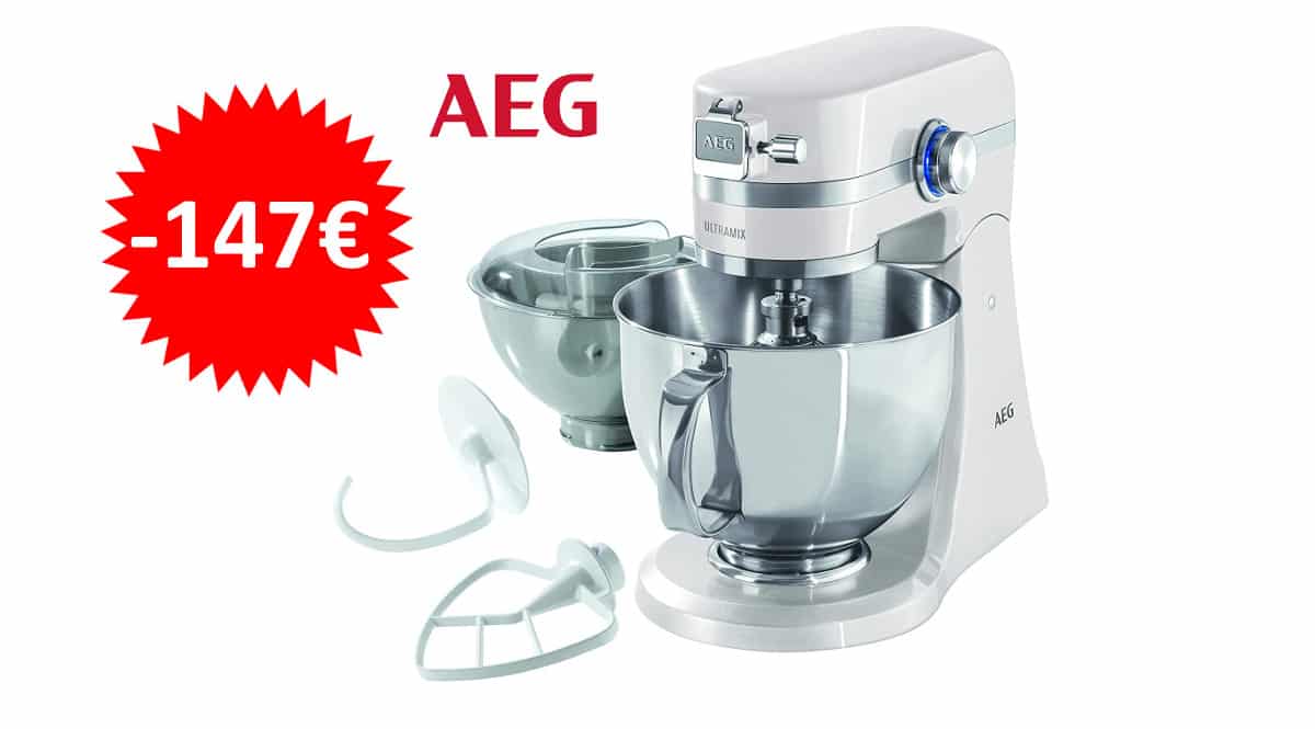 ¡¡Chollo!! Robot de cocina AEG UltraMix KM4100 sólo 221 euros. Te ahorras 147 euros.