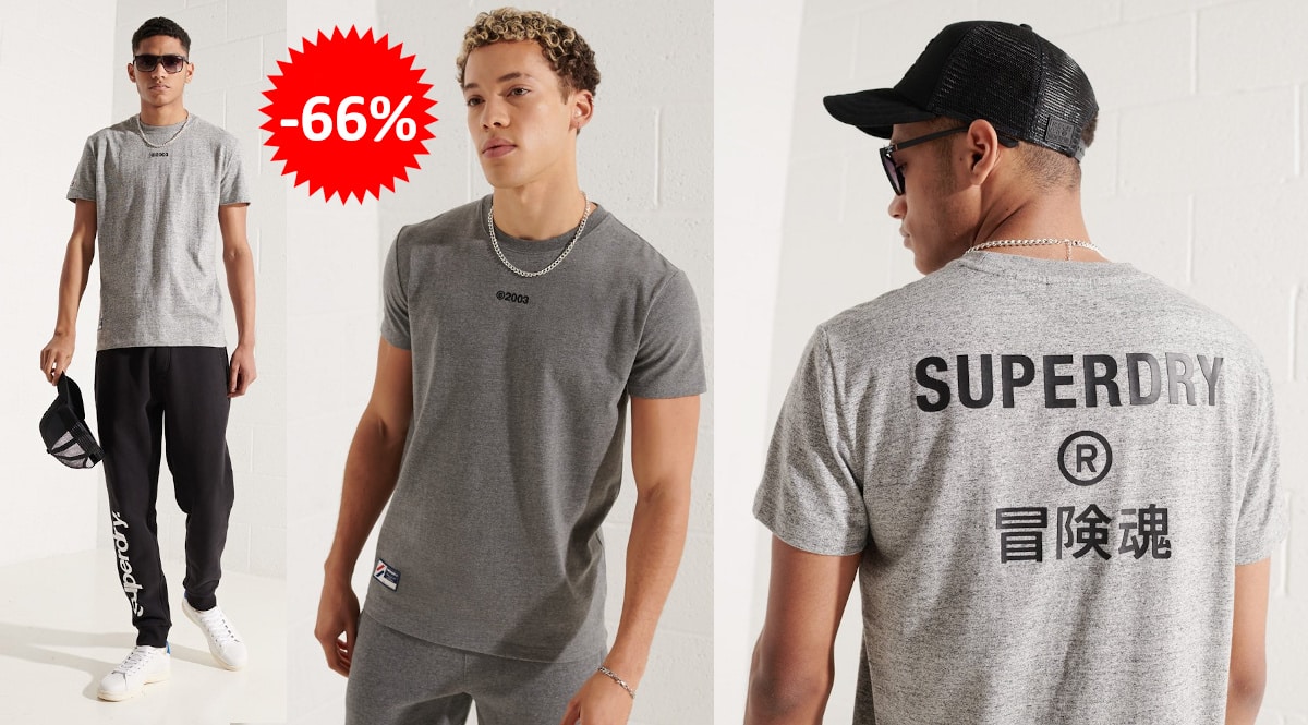 Camiseta Superdry Logo Corporate barata, ropa de marca barata, ofertas en camisetas chollo