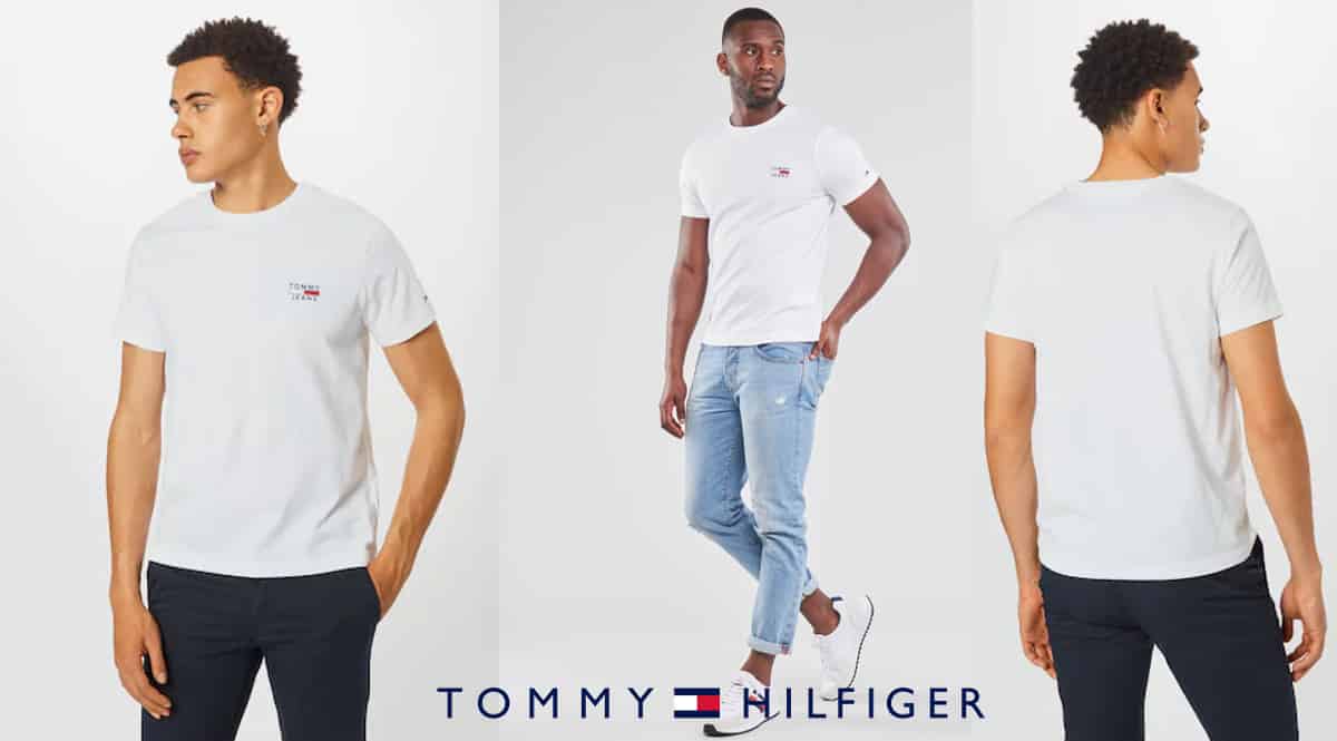 Camiseta Tommy Hilfiger Logo Chest barata, camisetas de marca baratas, ofertas en ropa, chollo