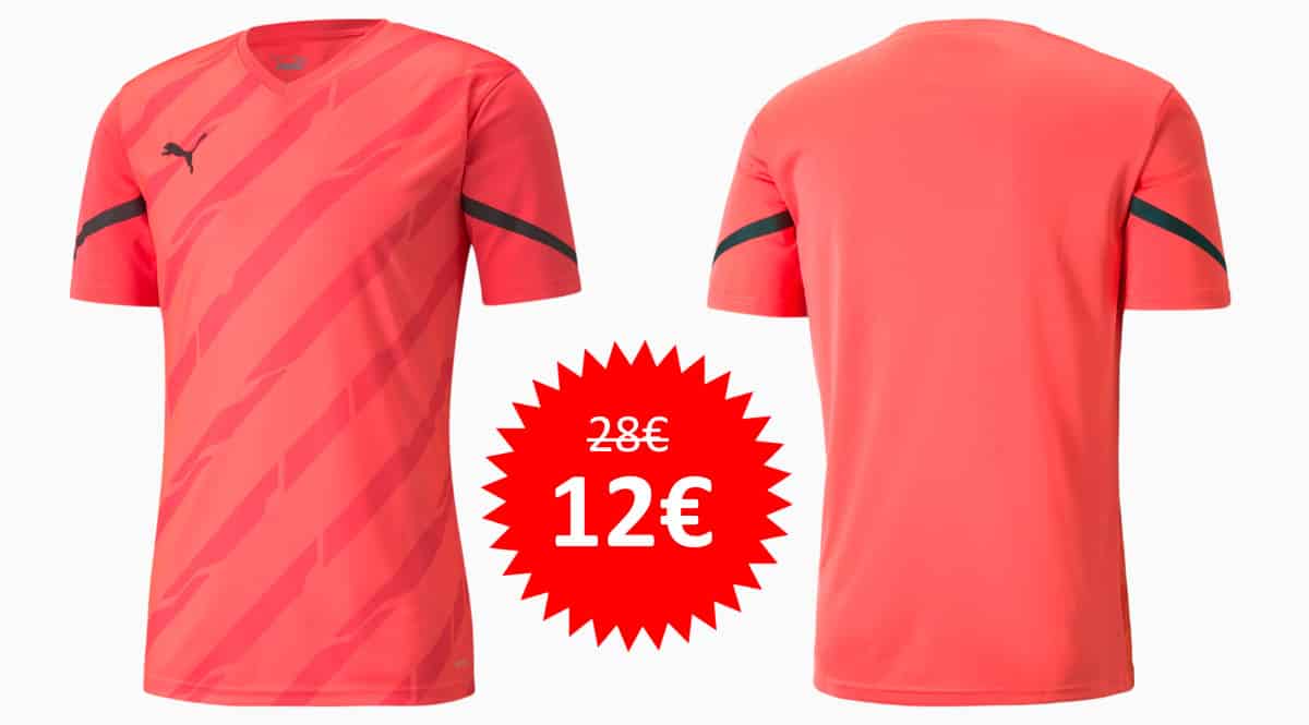 ¡¡Chollo!! Camiseta de fútbol para hombre Puma Individual Cup sólo 12 euros. 57% de descuento.