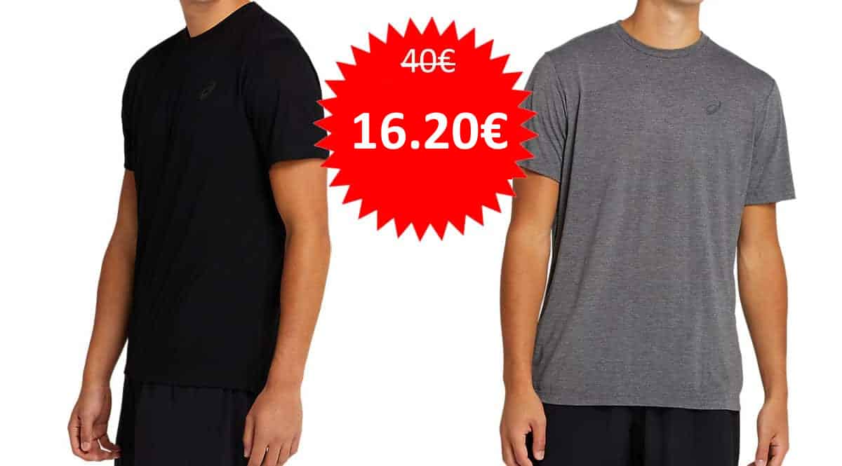 ¡¡Chollo!! Pack de 2 camisetas Asics Sport Train Top sólo 16.20 euros. 59% de descuento.