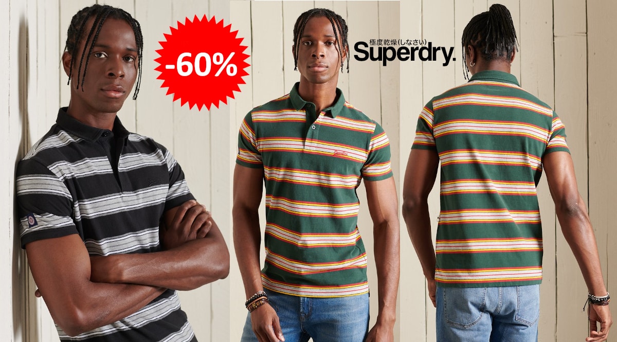 Polo Superdry Academy barato, ropa de marca barata, ofertas en polos chollo