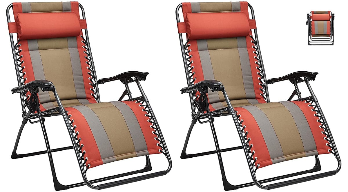 Sillas acolchadas con gravedad cero Amazon Basics basics baratas, sillas de gravedad cero de marca baratas, ofertas en muebles de jardín, chollo