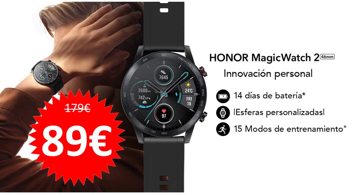 Smartwatch Honor Magic Watch 2 de 46mm barato. Ofertas en smartwatches, smartwatches baratos, chollo