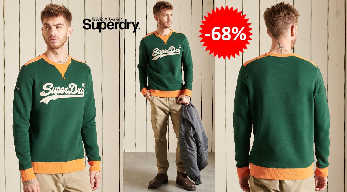 Sudadera Superdry Vintage Logo barata, ropa de marca barata, ofertas en sudaderas chollo