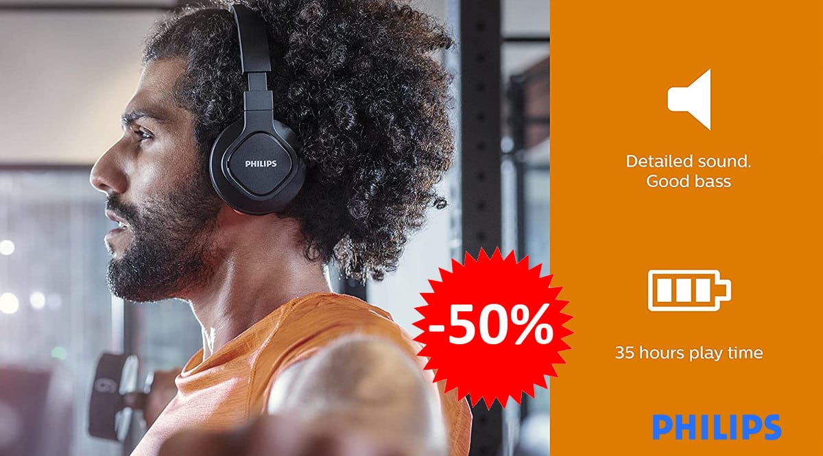 ¡Precio mínimo histórico! Auriculares deportivos Bluetooth Philips A4216BK/00 sólo 29.99 euros. 50% de descuento.