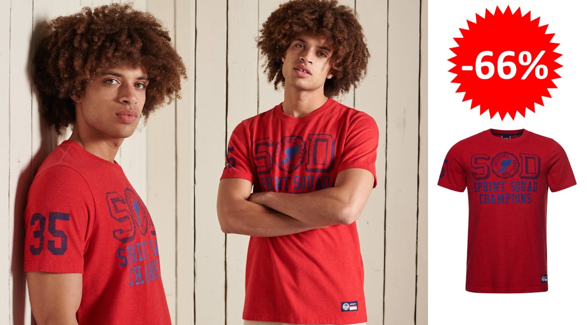 Camiseta Superdry Track & Field barata, ropa de marca barata, ofertas en camisetas chollo