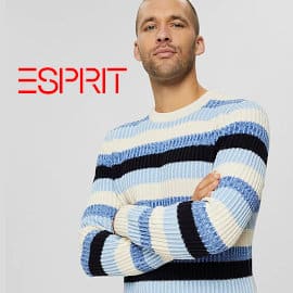 Jersey Esprit a rayas barato, ropa de marca barata, ofertas en jerseis