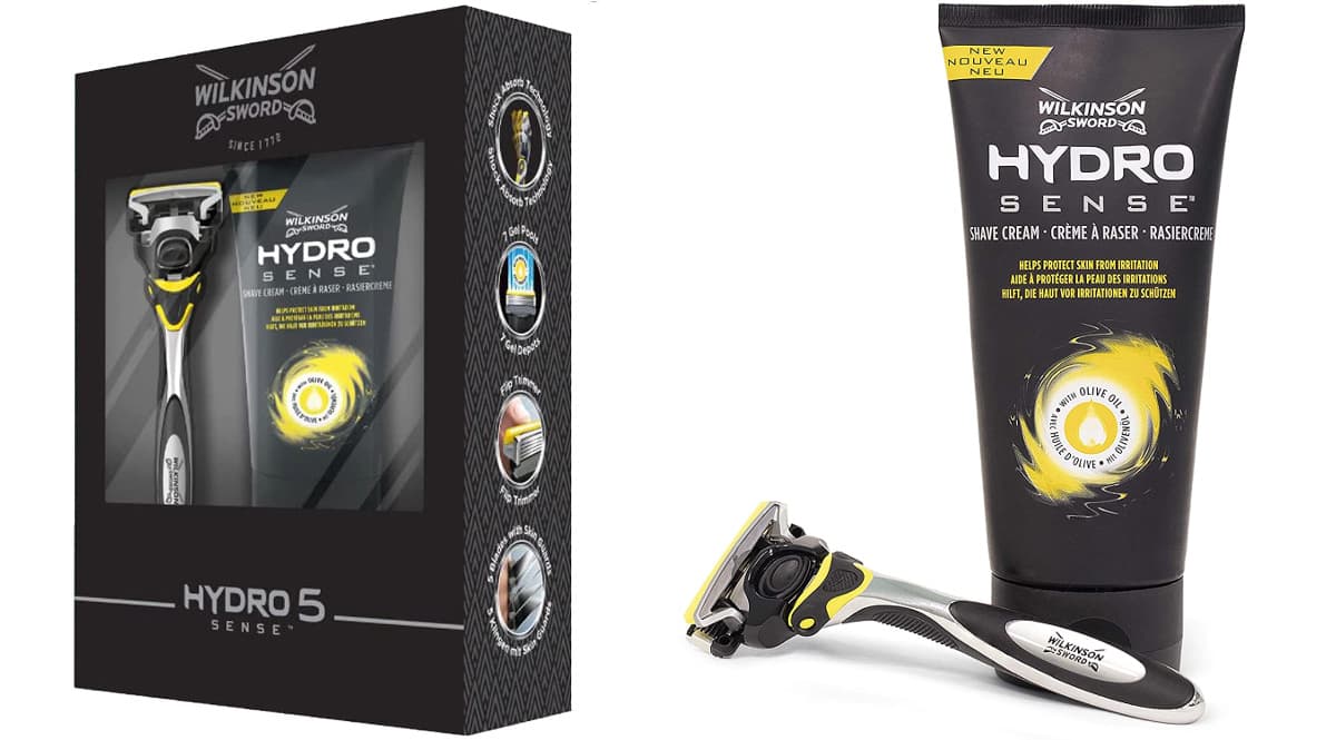 Pack afeitado Wilkinson Sword Hydro 5 Sense Duo barato, maquinillas de afeitar de marca baratas, ofertas en cuidado personal, chollo