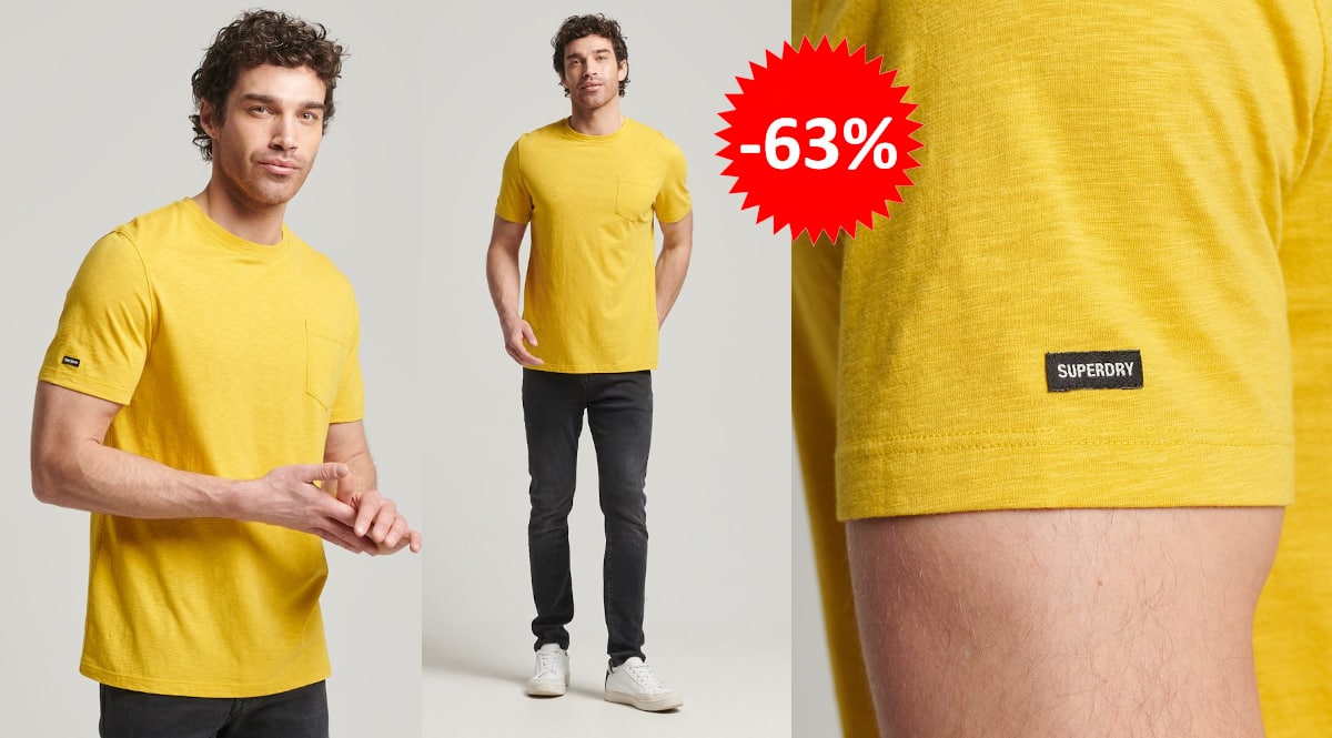 Camiseta Superdry Studios barata, ropa de marca barata, ofertas en camisetas chollo