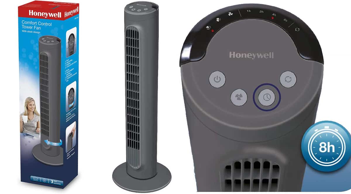 Ventilador de torre Honeywell Comfort Control barato, veentiladores de torre baratos, ofertas en climatización hogar, chollo