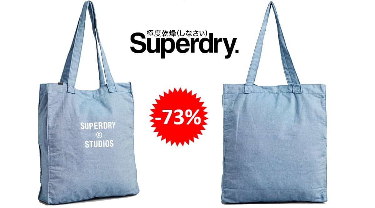 Bolso shopper unisex Superdry barato, bolsos de marca baratos, ofertas en accesorios chollo