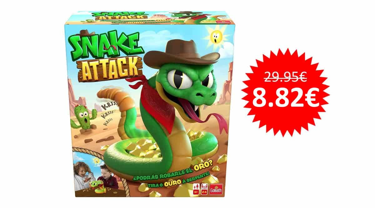 ¡Precio mínimo histórico! Juego de mesa para niños Goliath Snake Attack sólo 8.82 euros. 71% de descuento.