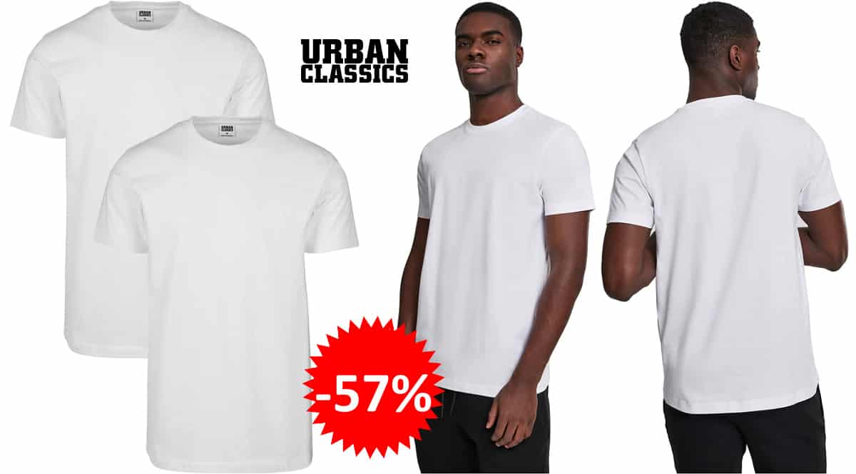 Pack de camisetas básicas Urban Classics baratas, camisetas de marca baracas, ofertas en ropa, chollo