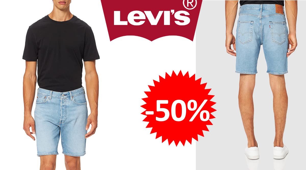 Pantalones cortos Levi's 501 Hemmed baratos, pantalones de marca baratos, ofertas en ropa, chollo