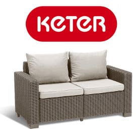 Sofá Keter Allibert Lounge California barato, muebles de jardín de marca baratos, ofertas hogar