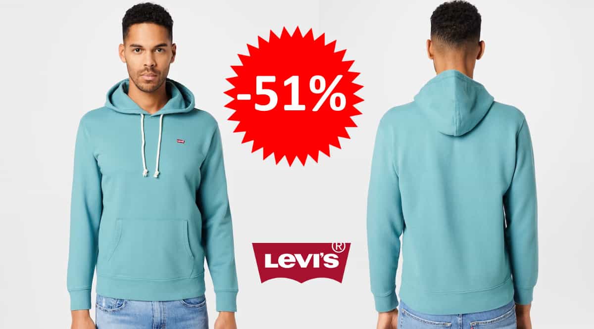 ¡¡Chollo!! Sudadera con capucha para hombre Levi’s Original sólo 36.95 euros. 51% de descuento.