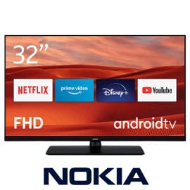 ¡Precio mínimo histórico! Televisor Nokia Smart TV 3200A de 32″ Full HD sólo 221 euros. Te ahorras 129 euros.
