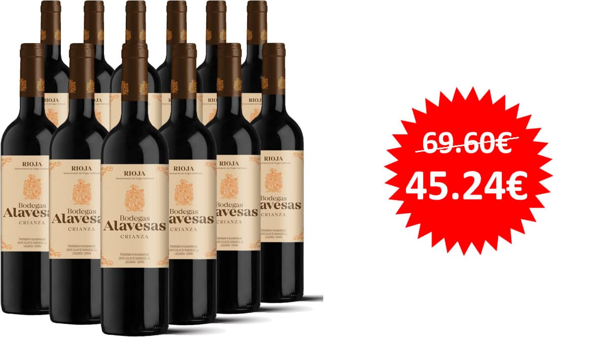 Vino Bodegas Alavesas Crianza 2020 D.O.Ca Rioja barato, ofertas en vino, vino barato, chollo