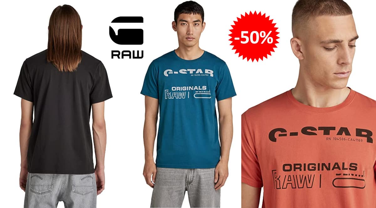 Camiseta G-Star Raw Originals barata, ropa de marca barata, ofertas en camisetas chollo