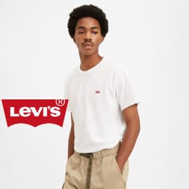 Camiseta básica Levi's original blanca barata, camisetas de marca baratas, ofertas en ropa