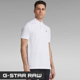 Polo G-Star Dunda blanco barato, polos de marca baratos, ofertas en ropa