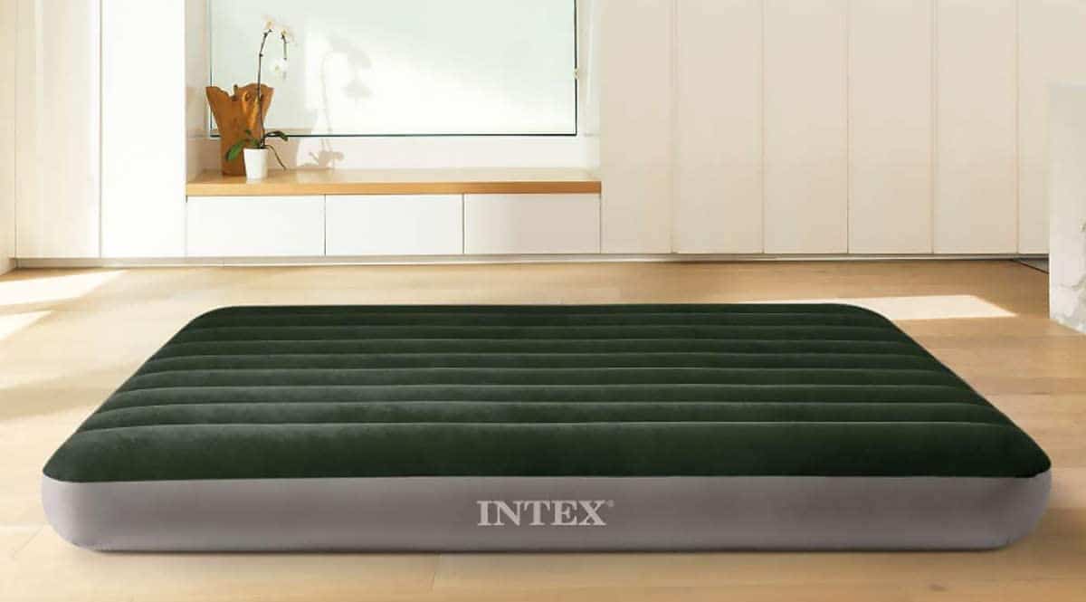 Colchón doble con hinchador integrado INTEX Downy barato, colchones de marca baratos, ofertas camping, chollo
