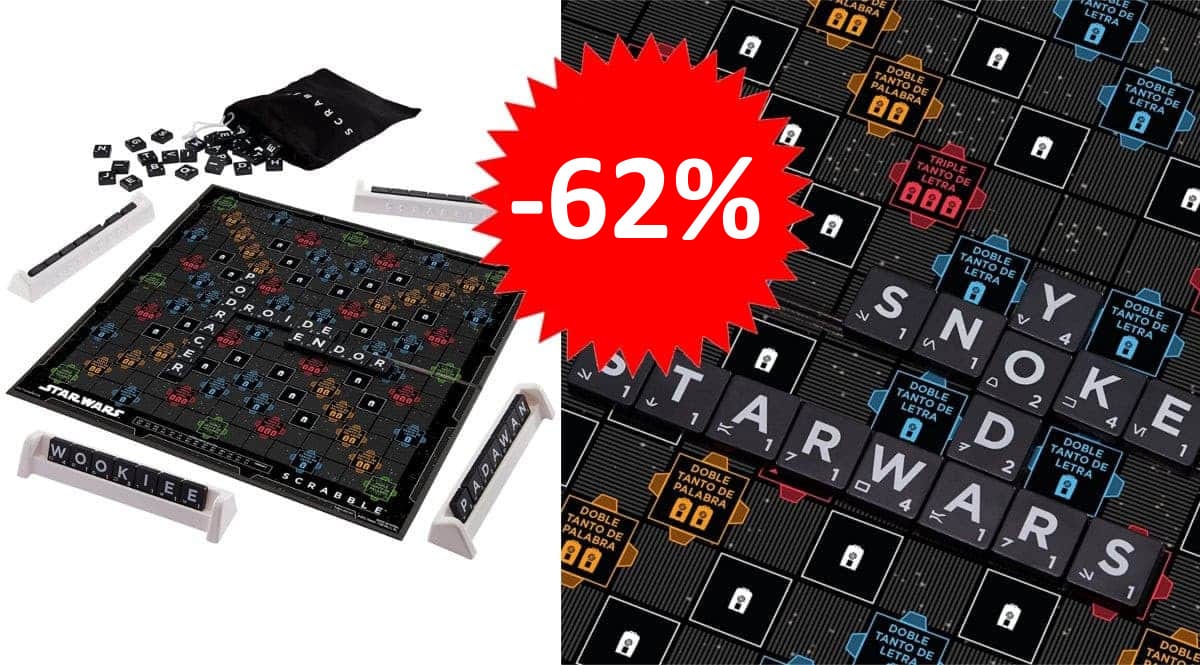 ¡¡Chollo!! Juego de mesa Scrabble Star Wars sólo 13.20 euros. 62% de descuento.