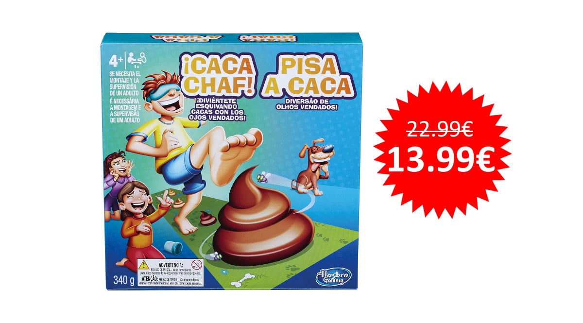 ¡¡Chollo!! Juego infantil Caca Chaf! de Hasbro Gaming sólo 13.99 euros.