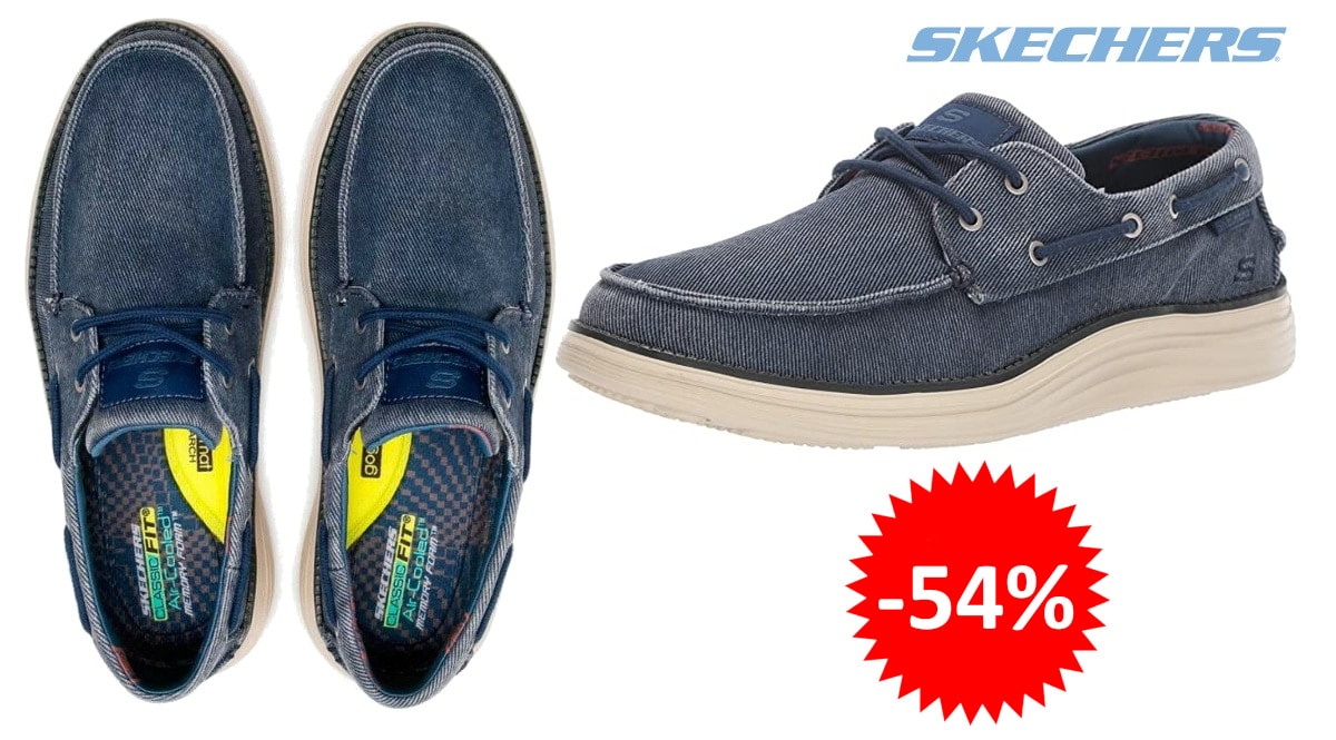 Náuticos de lona Skechers Status 2.0 Lorano baratos, calzado de marca barato, ofertas en zapatos chollo